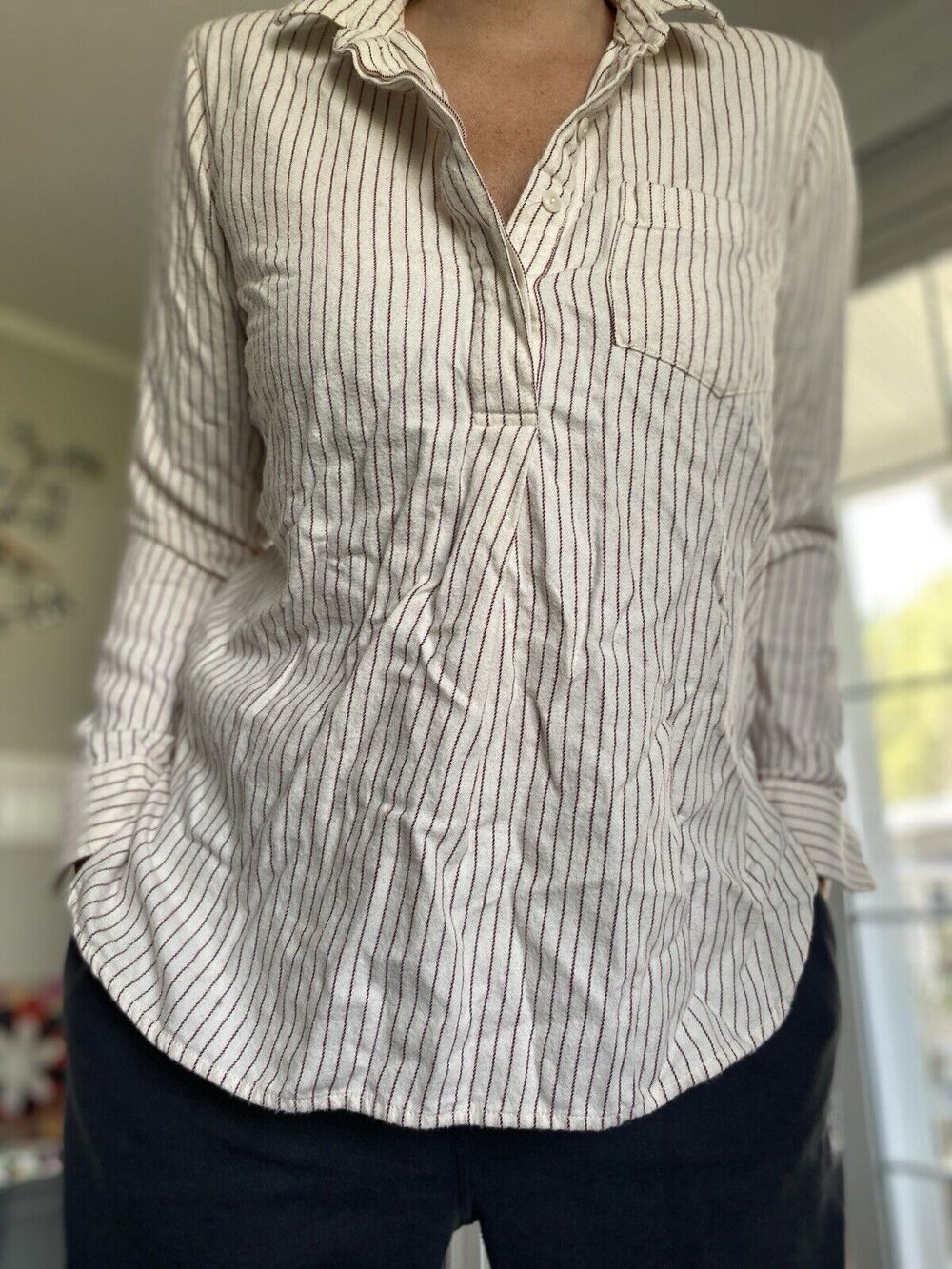 MADEWELL J. CREW Women’s Striped Shirt 100% Cotton S